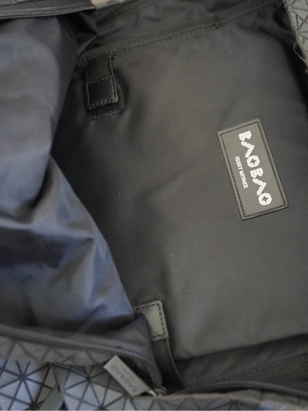 BAO BAO ISSEY MIYAKE Black Matte Liner Backpack Rare - Picture 8 of 8